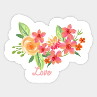 Flowers cálidas Sticker